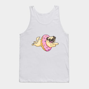 Flying dog in a delicious donat Tank Top